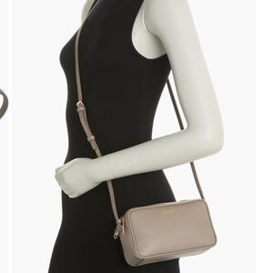 Furla Lilli Crossbody Bag- Beige Taupe Tan Pebble Leather EUC w/ dust bag